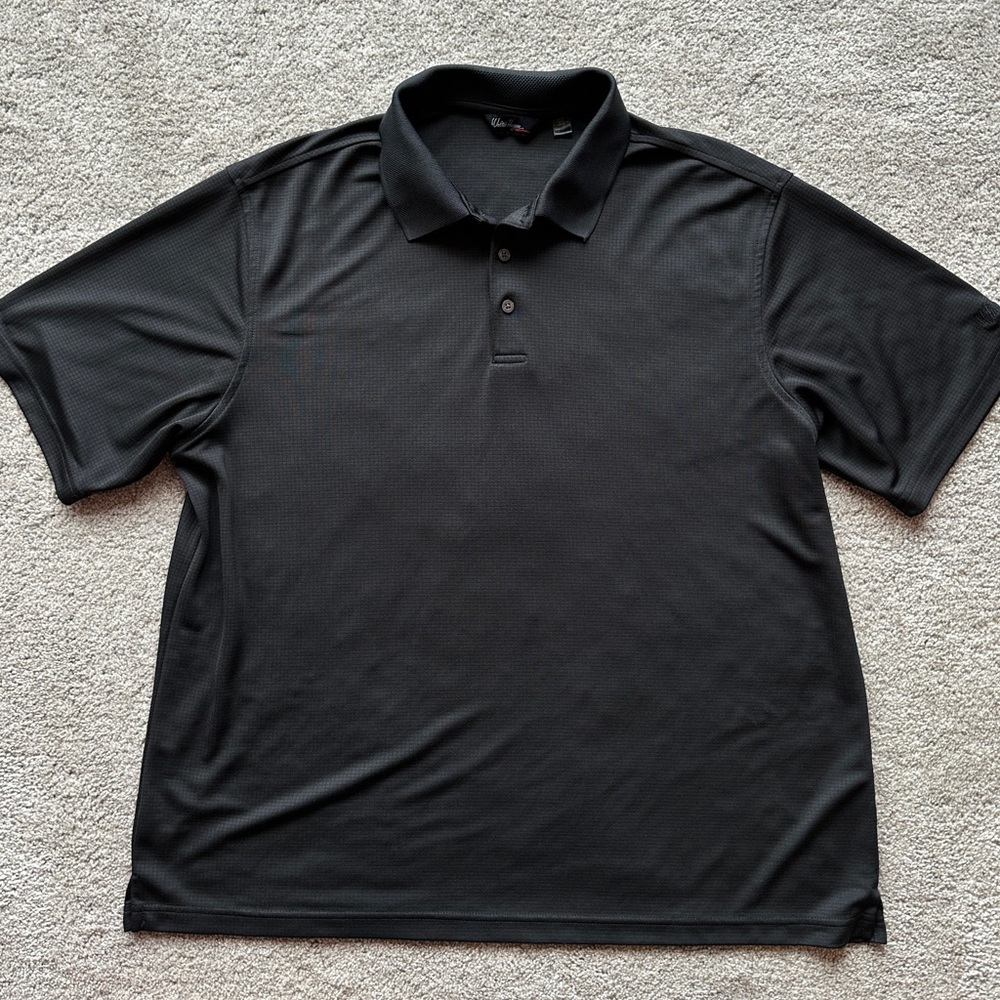 Like New Walter Hagen Essentials Men's Golf Black Short Sleeve Polo, XL